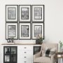 11875 - B&W City Scene X by Melissa Wang a Hand Embellished Textured Framed Art Print Matted under Glass