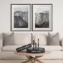 12810 - Rising Ridge II by Mercana Studio a Hand Embellished Textured Framed Art Print Matted under Glass