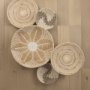 69603 - Mekhi 24.0L x 24.0W x 3.5 Light Brown Seagrass W/White String Round Wall Hanging Plate