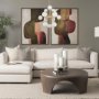 70442 - Barbara Brushed Gold Metal w/ Frosted Glass Globes 11-Light Chandelier