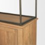 71119-AB - Baron Light Brown Wood w/ Gunmetal 2-Door Open Shelving Unit