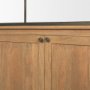 71119-AB - Baron Light Brown Wood w/ Gunmetal 2-Door Open Shelving Unit