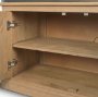 71119-AB - Baron Light Brown Wood w/ Gunmetal 2-Door Open Shelving Unit