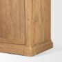 71119-AB - Baron Light Brown Wood w/ Gunmetal 2-Door Open Shelving Unit