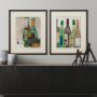 10456 - After the Bubbly II by Samuel Dixon a Hand Embellished Textured Framed Art Print Matted under Glass