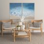 101080-S - Ebb & Flow II by Victoria Borges a Hand Embellished Textured Canvas