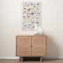101902-S - Dog Alphabet by Melissa Wang a Hand Embellished Textured Canvas