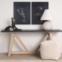 102448-S - Ikebana Dark II by Mercana Studio a Hand Embellished Textured Canvas