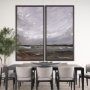 102602-FL - Grey Day I by Mercana Studio a Hand Embellished Textured Framed Canvas