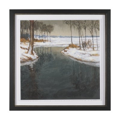 15859 - Winter Shadow by Mercana Studio Hand Embelished Framed Artwork Matted under Glass