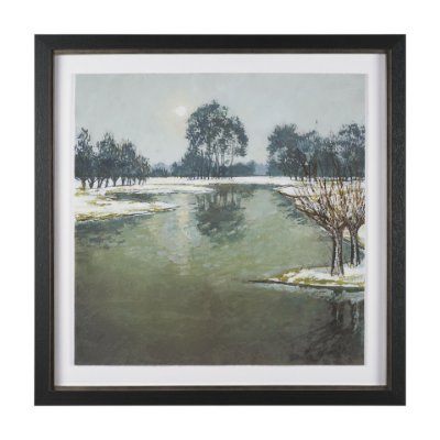 15860 - Winter Sky by Mercana Studio Hand Embelished Framed Artwork Matted under Glass