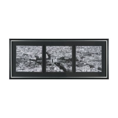 15868 - Arc de Triomphe- by Richard Silver Textured  Framed Art Print Matted under Glass