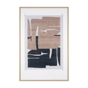 Deep Golden Brown II by Cartissi Textured  Framed Artwork Matted under Glass