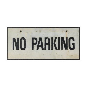 No Parking LG by Mercana Studio Hand Embelished  Textured  Framed Artwork Matted