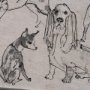 15891 - Dog Sketches II by Mercana Studio Hand Embelished  Framed Artwork Matted under Glass