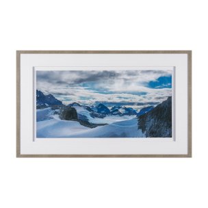 Skagway, Alaska Mountains by Richard Silver Textured  Framed Art Print Matted under Glass