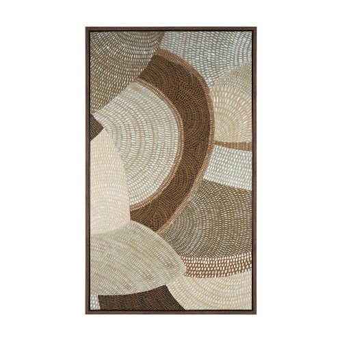 102710-FL - Mystic Patterns by Emma Peal Hand-Embellished Textured Framed Canvas Artwork