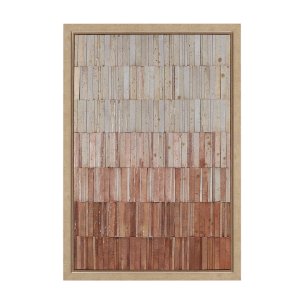 Terracotta Wall I by Flora Kouta Hand Embelished  Textured  Framed Canvas