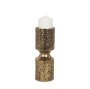 71148 - Akira Small Hammered Gold Metal Pillar Candle Holder