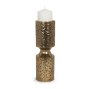 71149 - Akira Large Hammered Gold Metal Pillar Candle Holder
