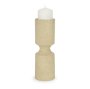 71151 - Akira Large Textured Beige Metal Pillar Candle Holder