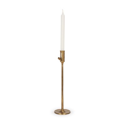 71157 - Chantria Large Solid Natural Brass Adjustable Taper Candle Holder