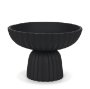 71158 - Ciaran Smooth Fluted Matte Black Metal Decorative Bowl
