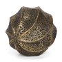 71165 - Imani Large Sculptural Textured Antiqued Gold Metal Decorative Orb Object
