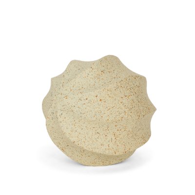 71166 - Imani Small Sculptural Textured Beige Metal Decorative Orb Object