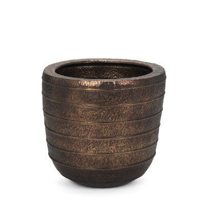 71168 - Aivana Large Antiqued Gold Metal Floor Vase