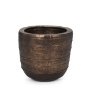 71168 - Aivana Large Antiqued Gold Metal Floor Vase