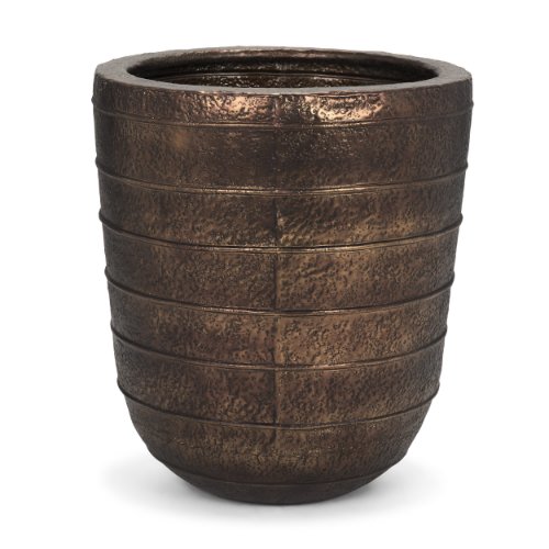 71169 - Aivana Extra Large Antiqued Gold Metal Floor Vase