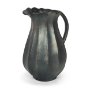 71176 - Anya Matte Black Scalloped Petal Cast Metal Jug