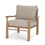 71177 - Witton Gray Fabric Beech Wood Slingback Backrest Accent Lounge Chair
