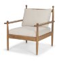 71178 - Danni Beige Fabric Beech Wood Framed Accent Lounge Chair