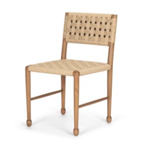 Brinley Curved Back Dining Side Chair | Brown Wood