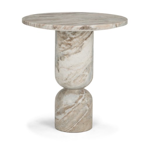 71181-AB - Nylah Solid Pink Marble Round Accent Table