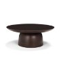 71183 - Sadira Small Mid-Dark Brown Solid Wood Round Riser