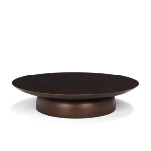 Sadira Large Mid-Dark Brown Solid Wood Round Riser