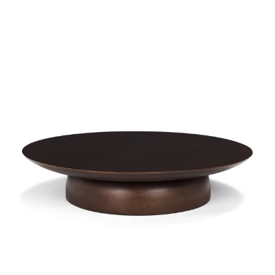 71184 - Sadira Large Mid-Dark Brown Solid Wood Round Riser