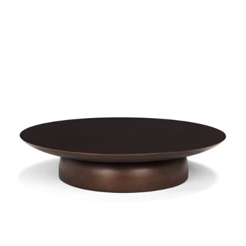 71184 - Sadira Large Mid-Dark Brown Solid Wood Round Riser