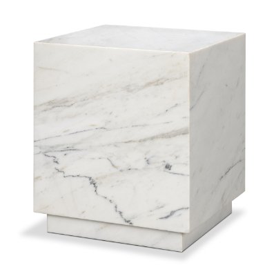 71192 - Matteo Solid White Marble Square Side Table
