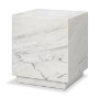 71192 - Matteo Solid White Marble Square Side Table
