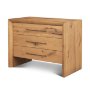 71235 - Belford 3-Drawer Light Brown Oak Wood Closed Nightstand