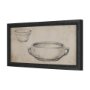 15841 - Vintage Tableware Sketch (Set of 2) by Mercana Studio Hand Embelished Textured Framed Canvas Matted