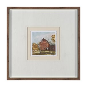 Day at the Farm II by Mercana Studio Hand Embelished Framed Artwork Matted under Glass