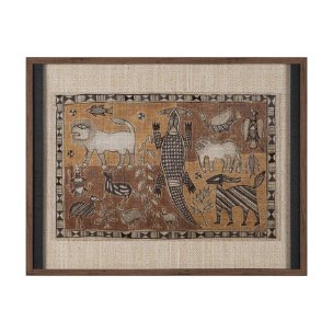 Jungle Harmony by Mercana Studio Hand Embelished Textured Framed Artwork Matted under Glass