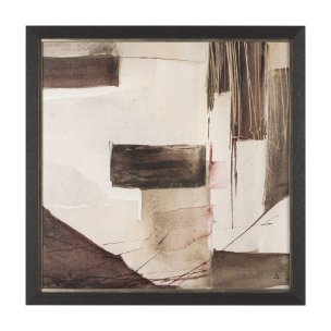 Quiet Constructs II by Mercana Studio Hand Embelished Textured Framed Artwork Matted