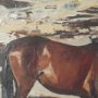 15926 - Equine Echoes I by Mercana Studio Hand Embelished Textured Framed Artwork Matted under Glass