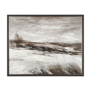 Quiet Horizons I by Mercana Studio Hand-Embellished Textured Framed Canvas Artwork